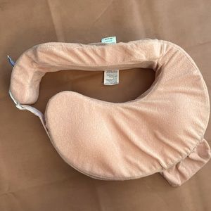 My Brest Friend nursing pillow with Deluxe plush slipcover in soft rose.